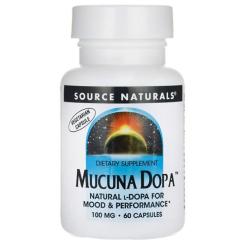 Травы Source Naturals Мукуна Жгучая, Mucuna Dopa, 60 капсул Фото