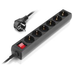 Сетевой фильтр питания REAL-EL RS-6 Protect M 3m, black Фото 5
