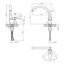 Смеситель Kroner Odra-C036 Фото 8
