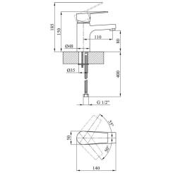 Смеситель Kroner Enzo-C010 Фото 5