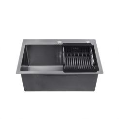 Мойка кухонная Kroner Schwarze-5843HM Фото 3