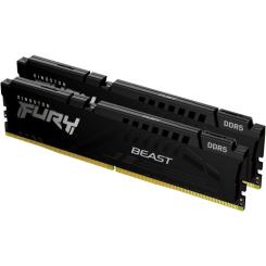 Модуль памяти для компьютера Kingston Fury (ex.HyperX) DDR5 64GB (2x32GB) 5600 MHz FURY Beast Black Фото 1