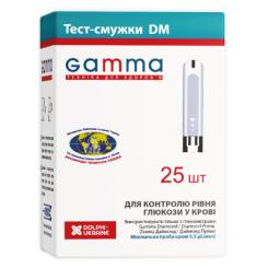 Тест-полоски для глюкометра Gamma DM 25 шт. Фото