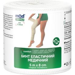 Бинт эластичный MedTextile Бинт еластичний медичний MEDTEXTILE середньої розт Фото