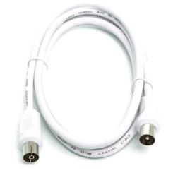 Кабель телевизионный PowerPlant AV 75 Ом, 1.5 м, white Фото