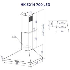 Вытяжка кухонная Minola HK 5214 I 700 LED Фото 10