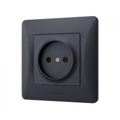 Розетка Videx BINERA 1ая черн Фото 1