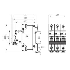 Автоматический выключатель Videx RS6 RESIST 3п 10А 6кА С Фото 3