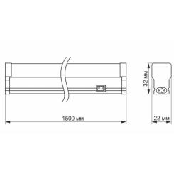 Светильник TITANUM LED Т5 25W 1.5М 5000K Фото 3