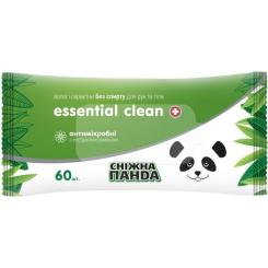 Влажные салфетки Сніжна Панда Essential Clean Ромашка 60 шт. Фото