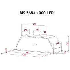Вытяжка кухонная Perfelli BIS 5684 BL 1000 LED Фото 9