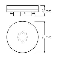 Лампочка Osram LED STAR, 4.9W, 470Lm, 4000K, GX53 Фото 3