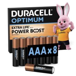 Батарейка Duracell Optimum AAA лужні 8 шт. в упаковці Фото