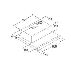 Вытяжка кухонная Cata TF-2003 DURALUM 600 Фото 1