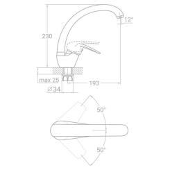 Смеситель TAU TN-5B142C Фото 1