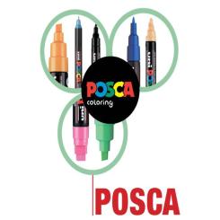 Художественный маркер UNI Posca Black 0.9-1.3 мм Фото 1