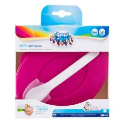 Тарелка детская Canpol babies 350 мл Розовая Фото 4