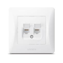 Компьютерная розетка Videx BINERA CAT6+CAT6 Фото