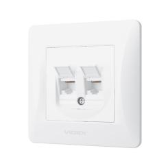Компьютерная розетка Videx BINERA CAT6+CAT6 Фото 1