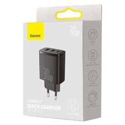 Зарядное устройство Baseus Compact Quick Charger 2U+C Фото 4