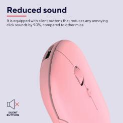 Мышка Trust Puck Wireless/Bluetooth Silent Pink Фото 6