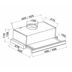 Вытяжка кухонная GRANADO Telde 603-700 black glass Фото 7