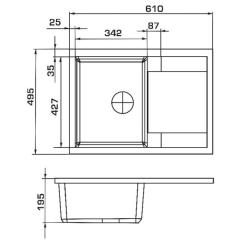 Мойка кухонная GRANADO ALTEA black shine Фото 5