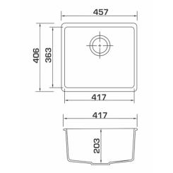 Мойка кухонная GRANADO Under top white Фото 6