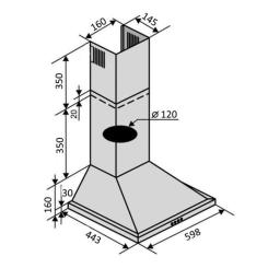 Вытяжка кухонная Ventolux LIDO 60 BK (650) Фото 5