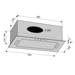 Вытяжка кухонная Ventolux PUNTO 52 WH (700) PB PC Фото 4