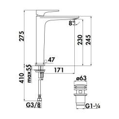 Смеситель NOBILI SE124128/2BM Фото 1