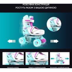 Роликовые коньки Neon Сombo Turquoise розмір 34-37 Фото 9