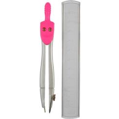 Циркуль Cool For School с линейкой розовый Фото 1