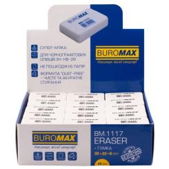 Ластик Buromax М прямоугольная 32x22x8 мм белая Фото 1
