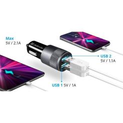 Зарядное устройство Defender 2xUSB 12W (2xUSB-A) 2.1A UCA-21 Фото 1