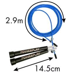 Скакалка PowerPlay 4202 швидкісна Синя Фото 5
