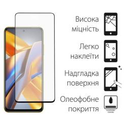 Стекло защитное Dengos Full Glue Poco M5s (black) Фото 1