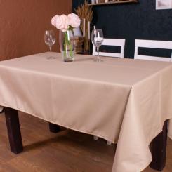Скатерть MirSon Хлопок №002 Beige Strong 130x300 см Фото