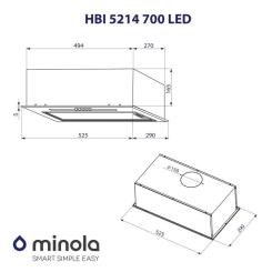Вытяжка кухонная Minola HBI 5214 I 700 LED Фото 10