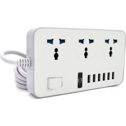 Сетевой фильтр питания Voltronic TВ-Т09, 3роз, 6*USB White Фото