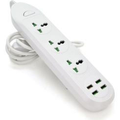 Сетевой фильтр питания Voltronic TВ-Т16, 4роз, 3*USB White Фото