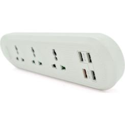 Сетевой фильтр питания Voltronic TВ-Т16, 4роз, 3*USB White Фото 1