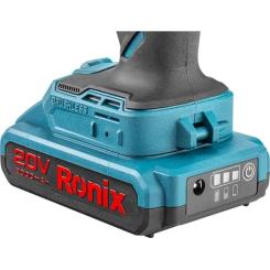 Шуруповерт Ronix ударный аккумуляторный 20В, 2Ah х 2 Фото 4