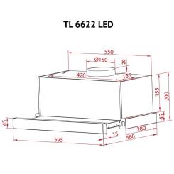 Вытяжка кухонная Perfelli TL 6622 BL 1000 LED Фото 11