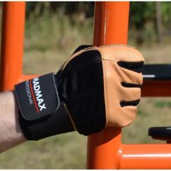 Перчатки для фитнеса MadMax MFG-269 Professional Brown L Фото 4