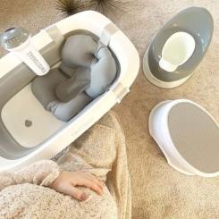 Ванночка Twistshake Pastel Grey раскладная с вкладышем для купания Фото 6