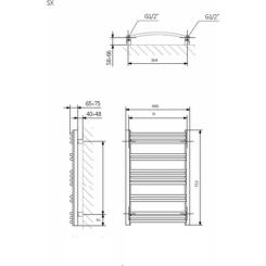 Полотенцесушитель Terma Jade MK 753x400 Фото 1