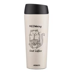 Термокружка Ardesto Coffee Тime Meowning 450 мл Бежева Фото