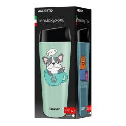 Термокружка Ardesto Coffee Тime Meowning 450 мл Бежева Фото 7