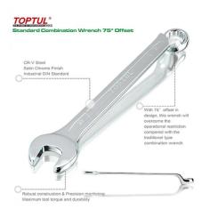 Ключ Toptul гаечный комбинированный (угол 75°) 16мм Фото 2